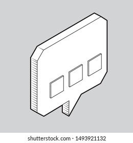 Outline Chat Icon isolated on grey background. Line Dialogue pictogram. Vector illustration. EPS10