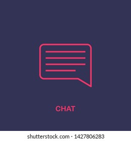 Outline chat icon.chat vector illustration. Symbol for web and mobile