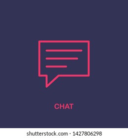 Outline chat icon.chat vector illustration. Symbol for web and mobile
