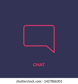 Outline chat icon.chat vector illustration. Symbol for web and mobile