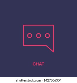 Outline chat icon.chat vector illustration. Symbol for web and mobile