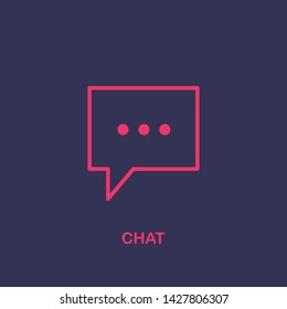 Outline chat icon.chat vector illustration. Symbol for web and mobile