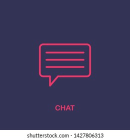 Outline chat icon.chat vector illustration. Symbol for web and mobile