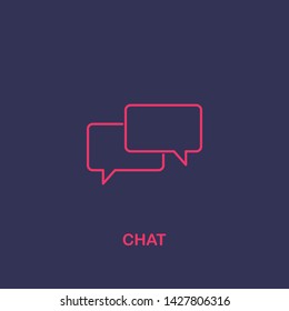 Outline chat icon.chat vector illustration. Symbol for web and mobile