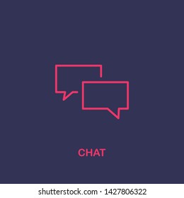 Outline chat icon.chat vector illustration. Symbol for web and mobile