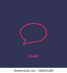 Outline chat icon.chat vector illustration. Symbol for web and mobile