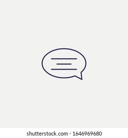 Icono de chat de esquema.chat ilustración vectorial. Símbolo de web y móvil
