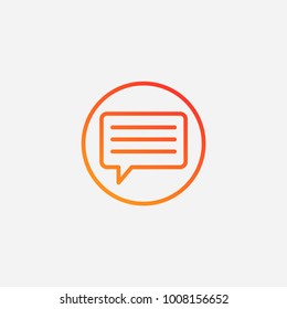 Outline chat icon.gradient illustration isolated vector sign symbol