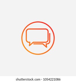 Outline chat icon.gradient illustration isolated vector sign symbol
