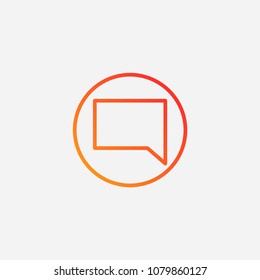 Outline chat icon.gradient illustration vector,communication sign,message symbol