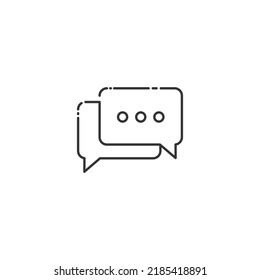 Outline Chat Message Icon Design Vector. Icon for web design, apps, sticker, banner, notification, poster, printing usage and part of logo.  