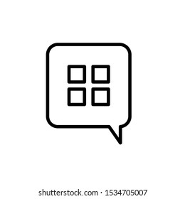 Outline chat settings vector icon editable vector stroke
