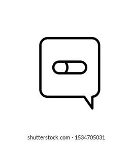 Outline chat settings vector icon editable vector stroke