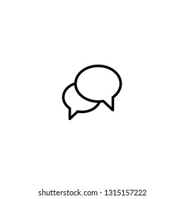 Outline chat vector icon. Chat illustration for web, mobile apps, design. Chat vector symbol. - Vector
