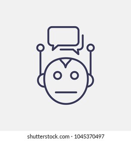 Outline chatbot icon illustration vector symbol