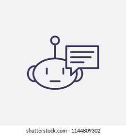 Outline chatbot  icon illustration,vector - sign symbol