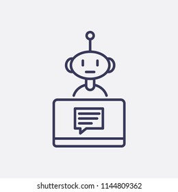 Outline chatbot  icon illustration,vector - sign symbol