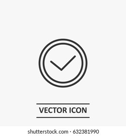 Outline check   icon illustration vector symbol