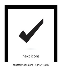 Outline check icon. Check vector illustration. A sign of check. Symbol of check for web and mobile.