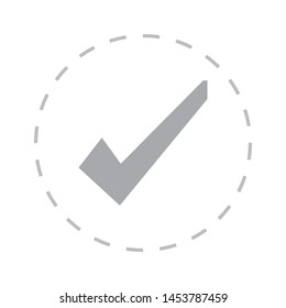 Outline check icon. Check vector illustration. A sign of check. Symbol of check for web and mobile.