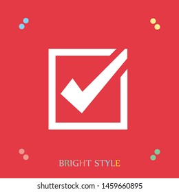 Outline check icon. Check vector illustration. A sign of check. Symbol of check for web .