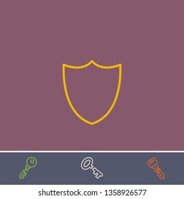 Outline check icon.Best check vector, illustrated icon for modern web and mobile design.Bonus broken key symbol