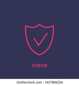 Outline check icon.check vector illustration. Symbol for web and mobile