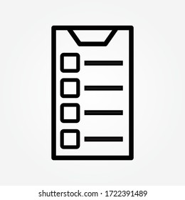 outline Check List template Icon