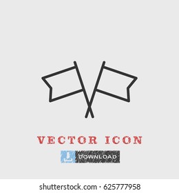 Outline Checkered flag icon illustration vector symbol