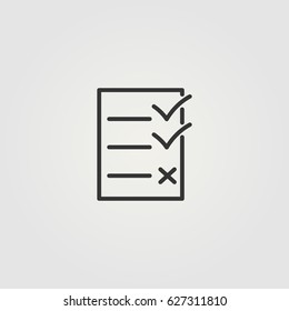 Outline checklist   icon illustration vector symbol