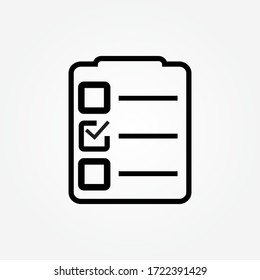 outline Checklist icon vector illustration