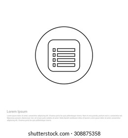 Outline Checklist Icon, Vector Illustration, Flat pictogram icon