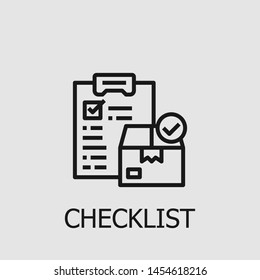 Outline checklist vector icon. Checklist illustration for web, mobile apps, design. Checklist vector symbol.