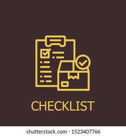 Outline checklist vector icon. Checklist illustration for web, mobile apps, design. Checklist vector symbol.