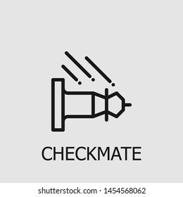 Outline checkmate vector icon. Checkmate illustration for web, mobile apps, design. Checkmate vector symbol.