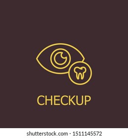 Outline checkup vector icon. Checkup illustration for web, mobile apps, design. Checkup vector symbol.