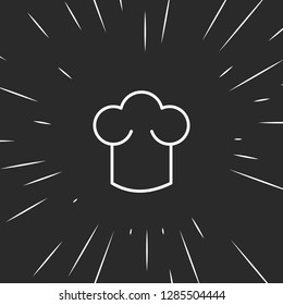 Outline chef hat icon illustration isolated vector sign symbol