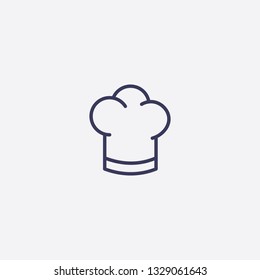 Outline chef hat icon illustration isolated vector sign symbol