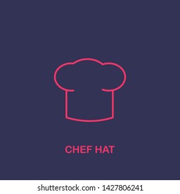 Outline chef hat icon.chef hat vector illustration. Symbol for web and mobile