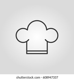 Outline chef hat web icon ilustration  vector symbol