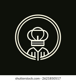 Outline chef hats and toques set