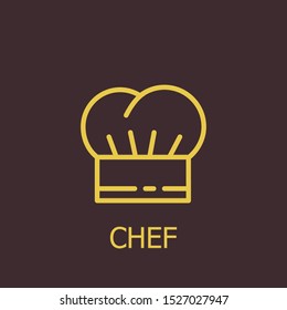 Outline chef vector icon. Chef illustration for web, mobile apps, design. Chef vector symbol.