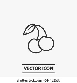 Outline cherry  icon illustration vector symbol
