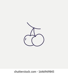 Outline cherry icon.cherry vector illustration. Symbol for web and mobile