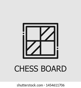 Outline chess board vector icon. Chess board illustration for web, mobile apps, design. Chess board vector symbol.