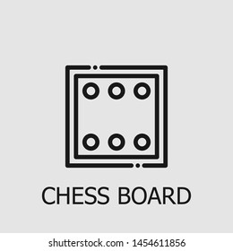 Outline chess board vector icon. Chess board illustration for web, mobile apps, design. Chess board vector symbol.