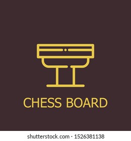 Outline chess board vector icon. Chess board illustration for web, mobile apps, design. Chess board vector symbol.