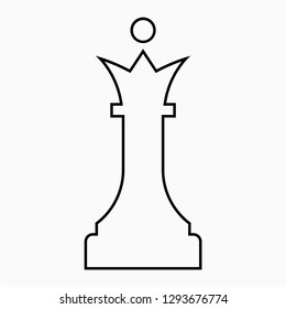 Outline chess vector icon