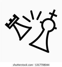 Outline chess vector icon