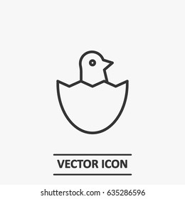 Outline chick   icon illustration vector symbol